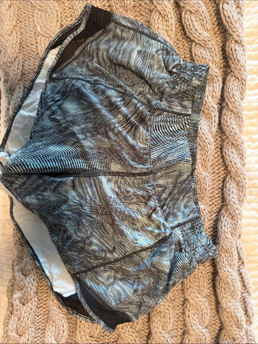lululemon athletica Black Heather Striated Women's Athletic Shorts